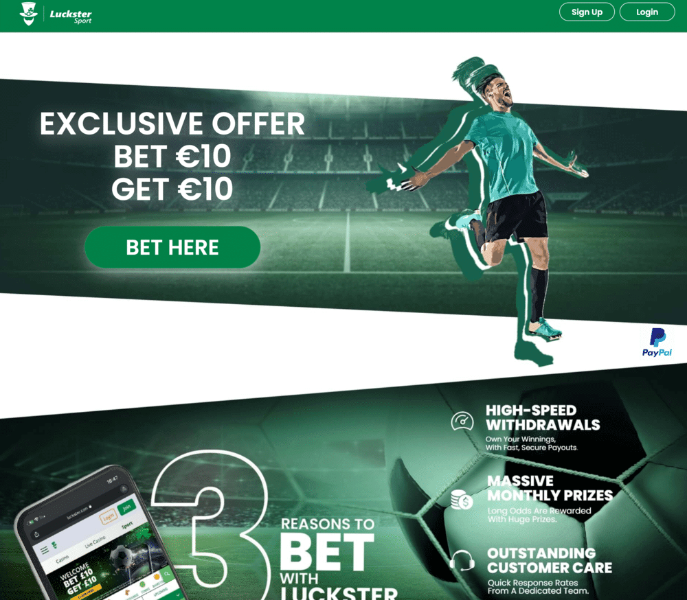 Luckster Sport's current welcome offer